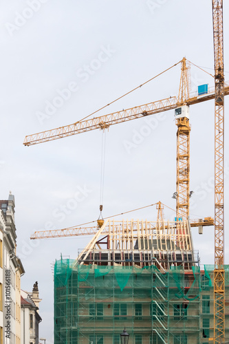 Building under construction construction crane photo