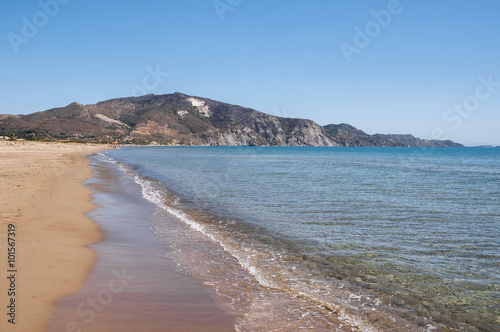 View of Laganas Bay from the Kalamaki beach on Zakynthos