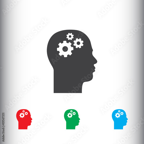 Gear in head icon