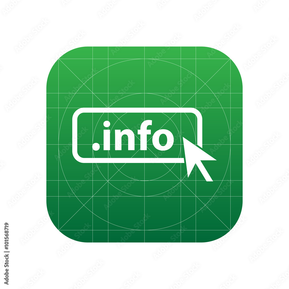 Domain INFO icon. Top-level internet domain