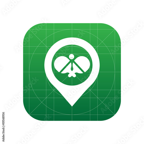 Ping pong with pin icon
