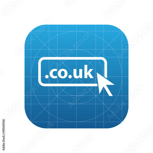 Domain CO UK icon. Top-level internet domain