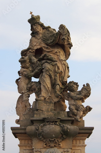 Saint Ludmila statue in Prague, Czech Republic