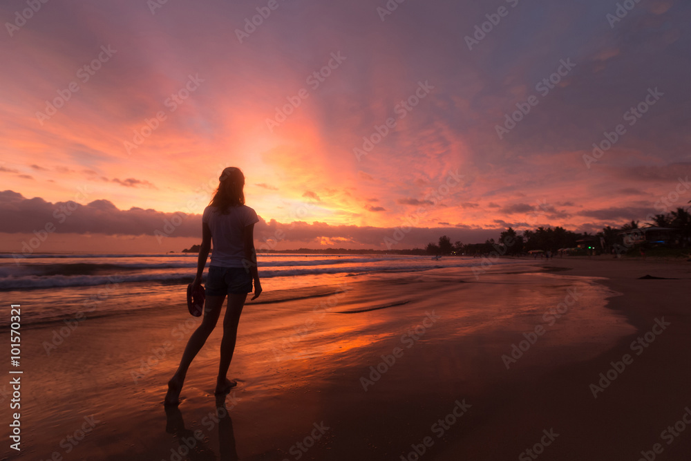 Lady on the beach Lady on the beach