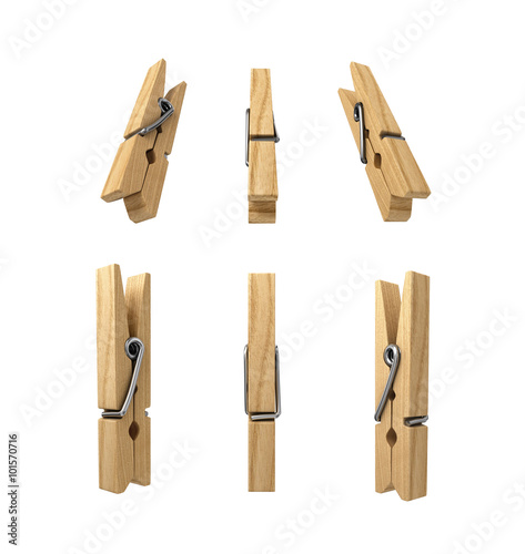 illustration of clothespin isolated over white background