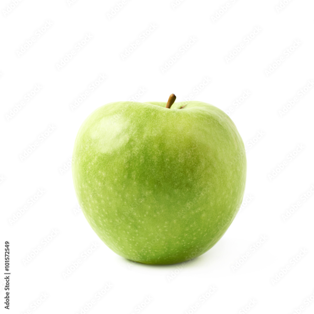 Sour green apple isolated