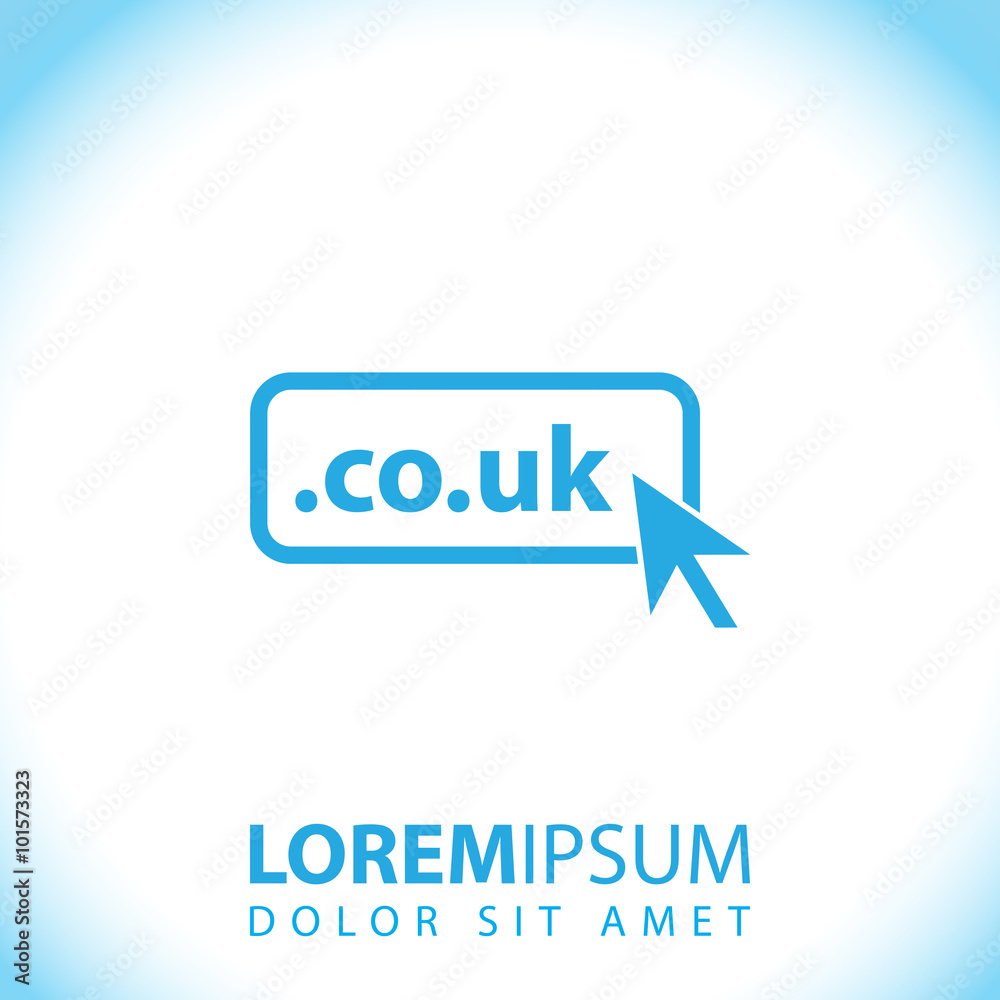 Domain CO UK icon. Top-level internet domain Domain CO UK icon. Top-level internet domain