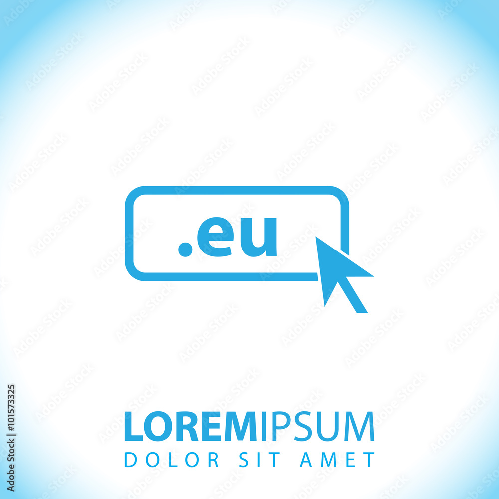 Domain EU icon. Top-level internet domain