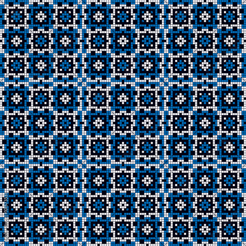 Blue mosaic pattern