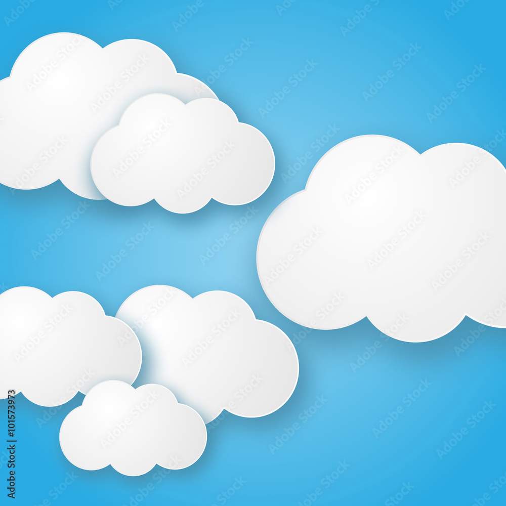 Clouds on a blue background vector