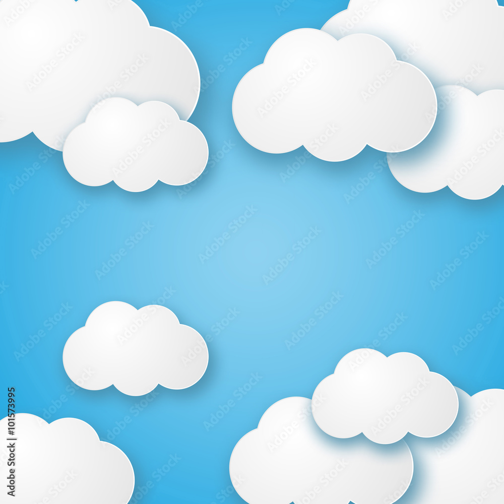 Clouds on a blue background vector