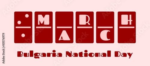 Calendar Date - March, 3rd. Domino bones style