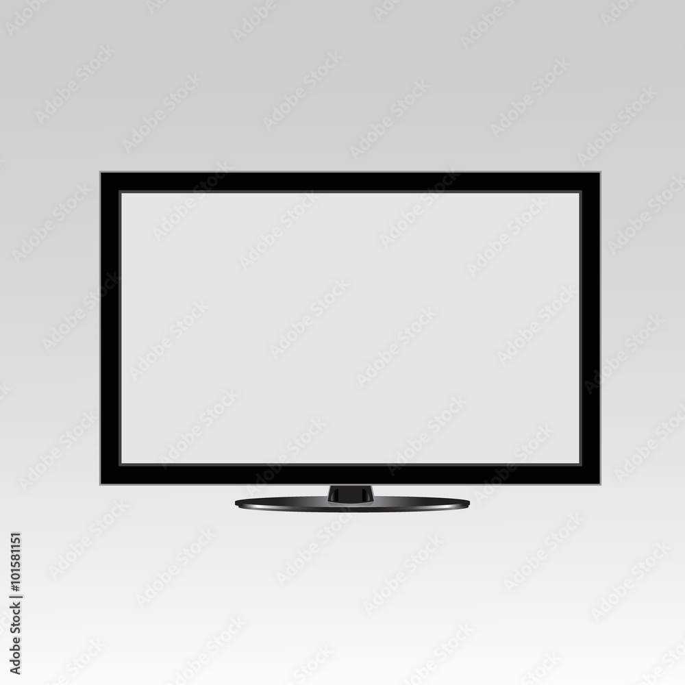 Flat screen TV,  vector illustration
