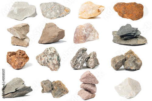 mineral stone isolated on white background
