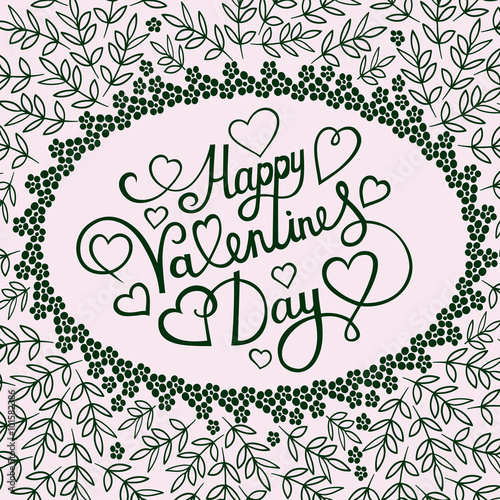 Happy Valentines Day typography poster