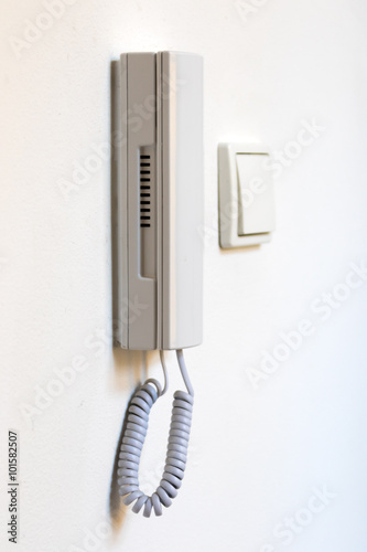Intercom and light switch, isolated