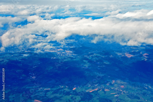 The land of the village, the construction of roads, the top view