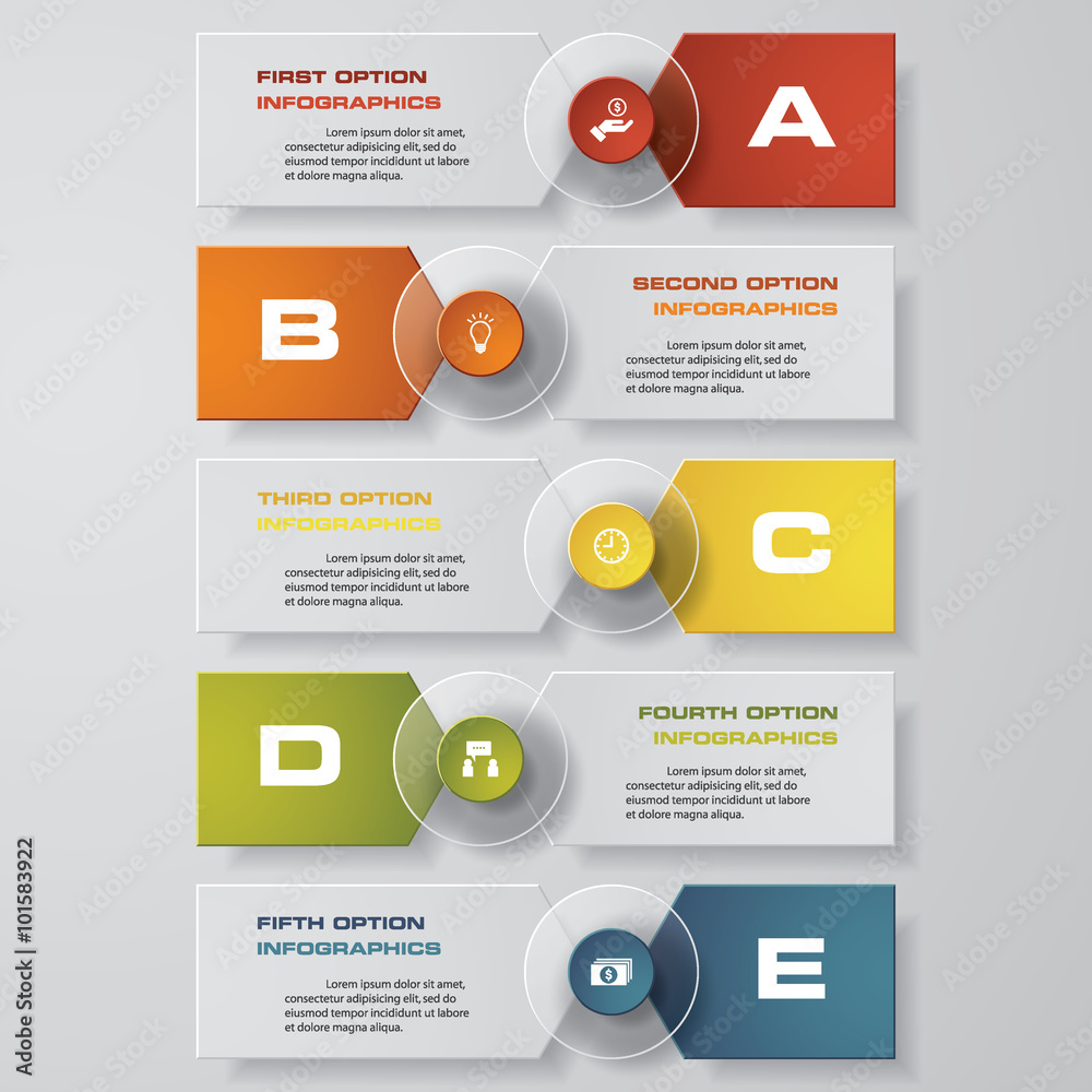 Design clean number banners template/graphic or website layout. Vector.
