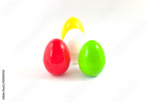 fancy or colorful of egg in white background. soft focus © tumsubin