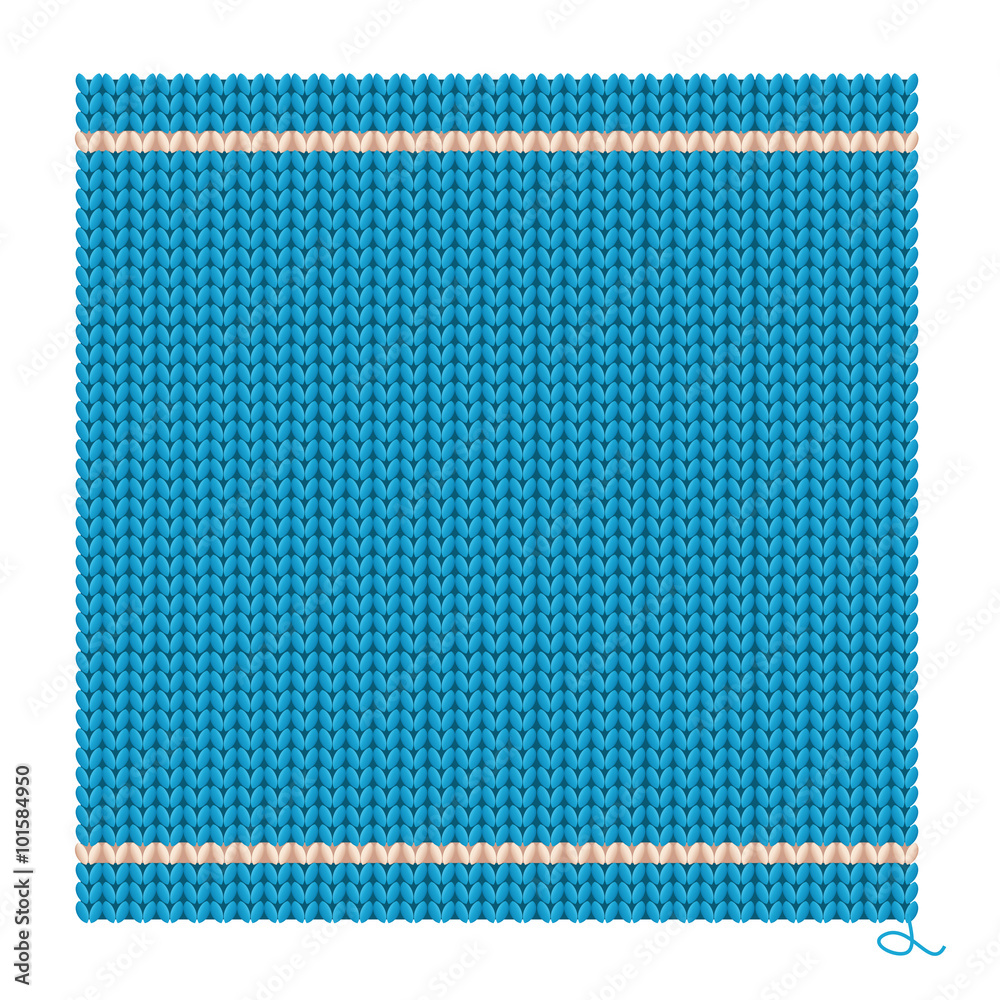 Knitted Seamless Blue Background. Vector Knitted Seamless Blue Background. Vector