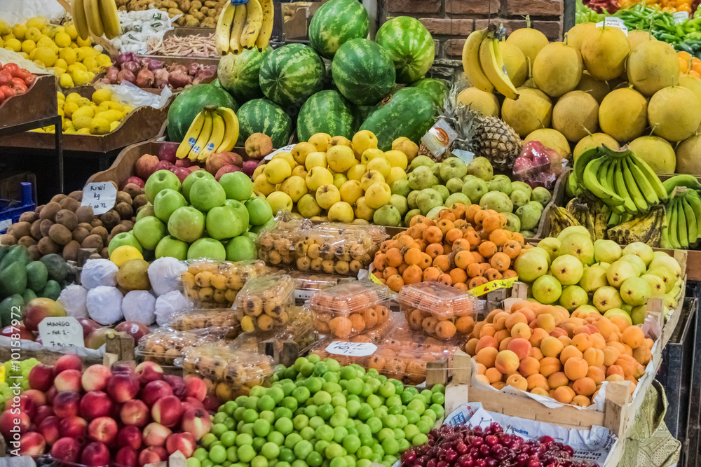 Fresh fruits at a market