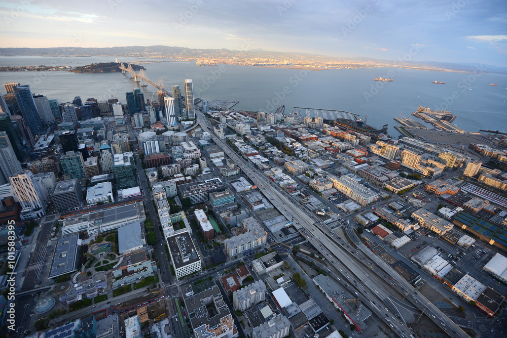 Fototapeta premium downtown san francisco aerial view