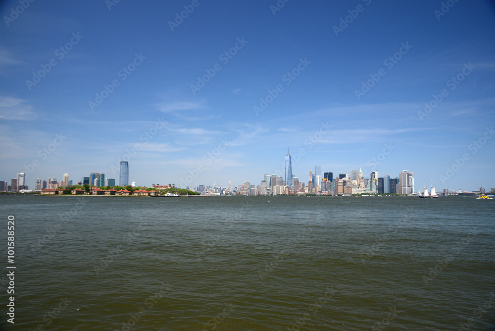 Naklejka premium downtown manhattan