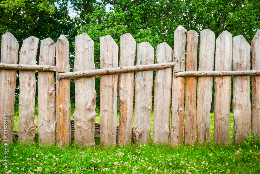 Wooden fence