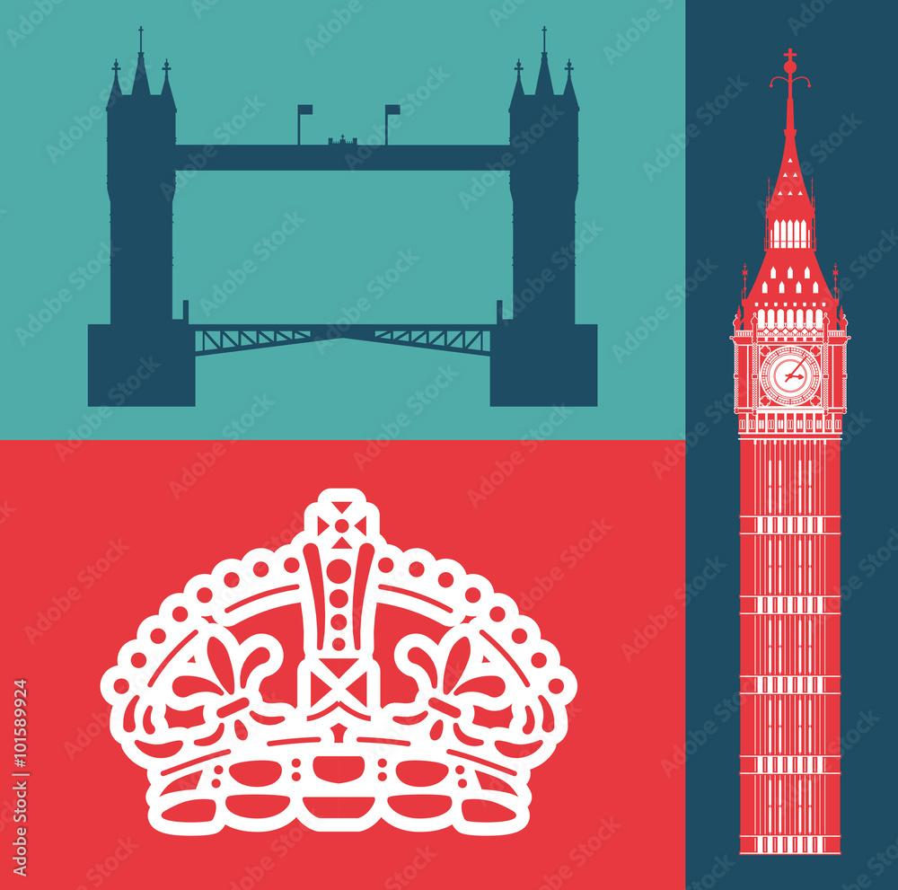 Naklejka premium London icon design