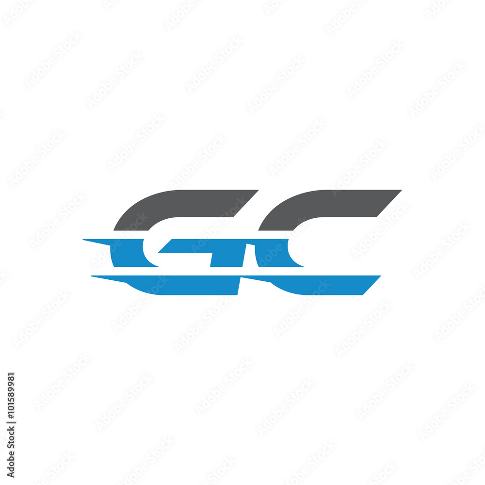 Simple Modern Dynamic Letter Initial Logo gc