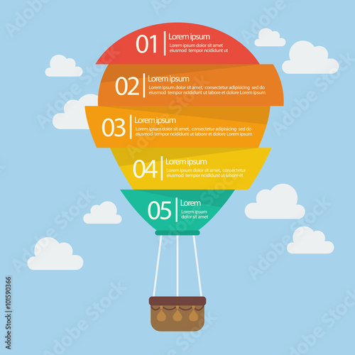 Hot air balloon infographic