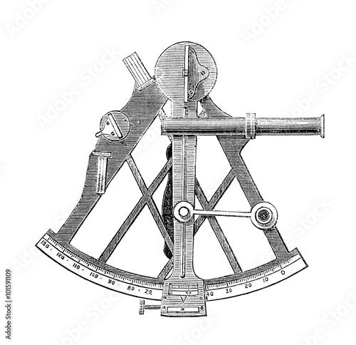 Sextant scientific drawing navigation