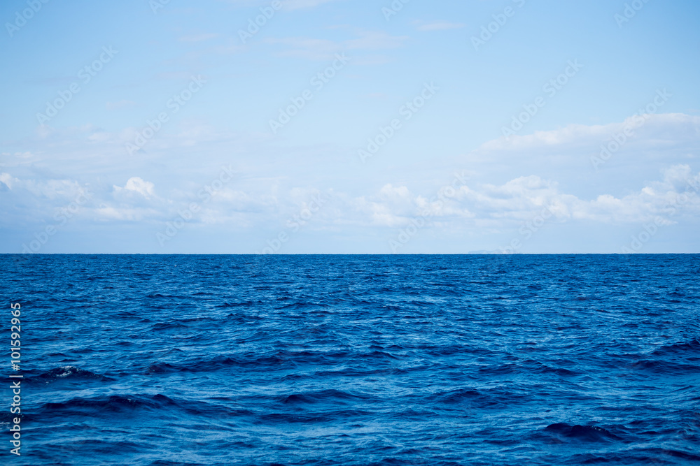 Beautiful sky and blue ocean Beautiful sky and blue ocean