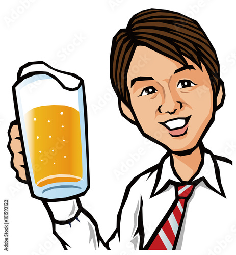 ビールとビジネスマン