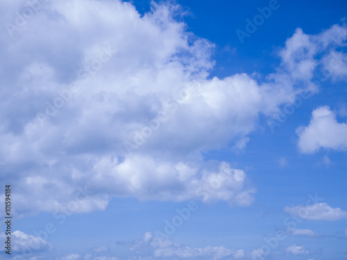 Blue sky with clouds, background concept.