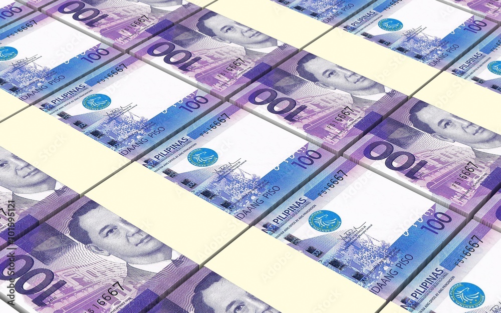Philippines peso bills stacks background. Computer generated 3D photo rendering. Philippines peso bills stacks background. Computer generated 3D photo rendering.