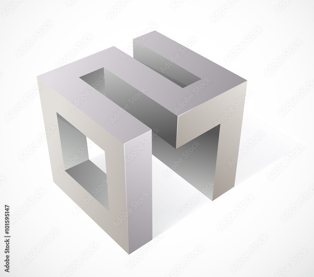 Year 2017 3D emblem