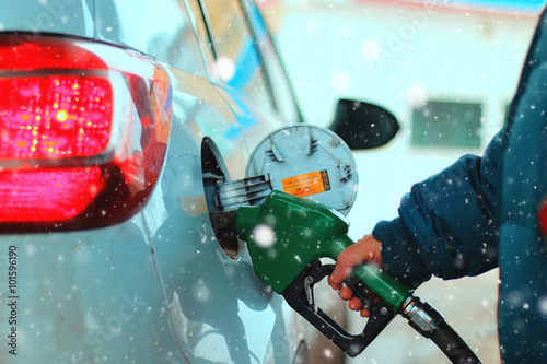 Car refueling gasoline