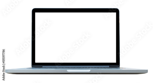 Blank computer notebook can use for montage or display your product.
