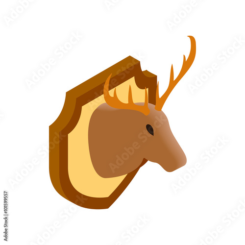 Deer head isometric 3d icon