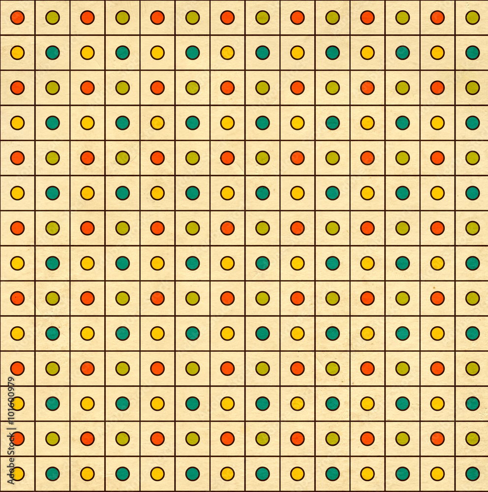 Texture of the old paper with geometric ornamental pattern