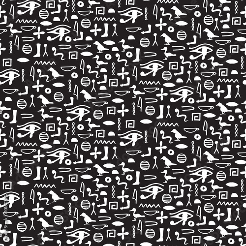 Seamless pattern with egypt hieroglyph