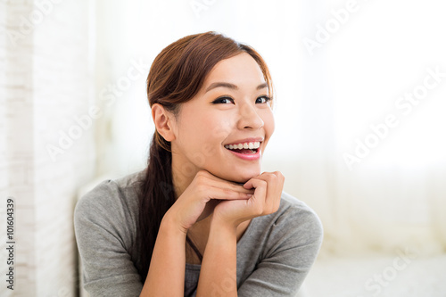 Asian Woman in living room