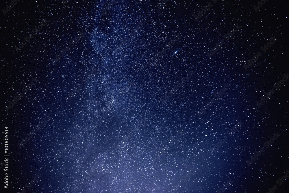 Night sky with lot of shiny stars, natural abstract astro background