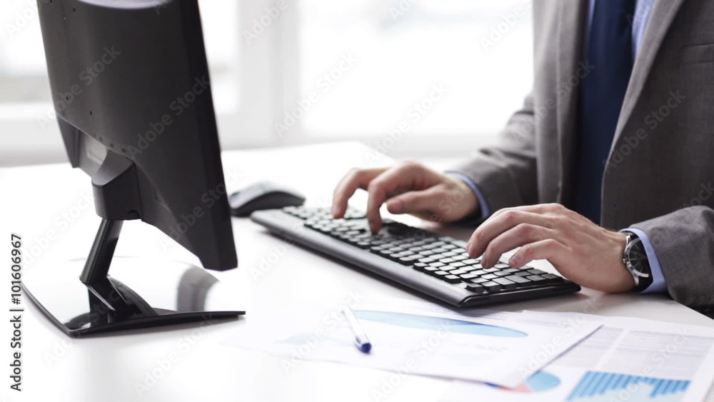 close up of businessman hands typing on keyboard close up of businessman hands typing on keyboard