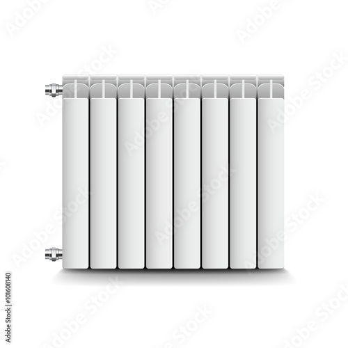 Heating radiator isolated on white vector