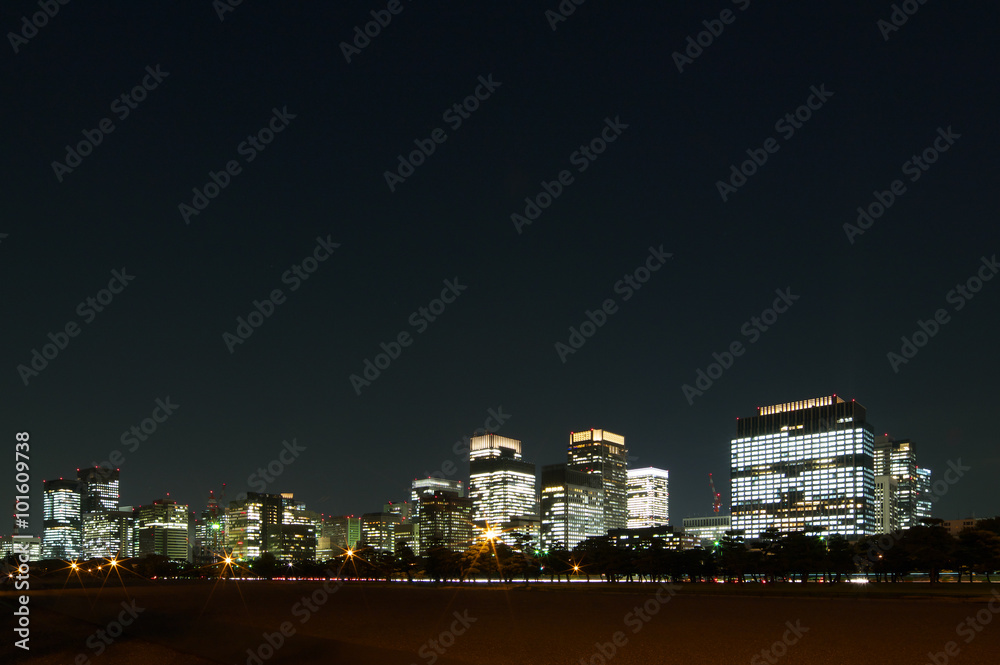 東京丸の内の夜景