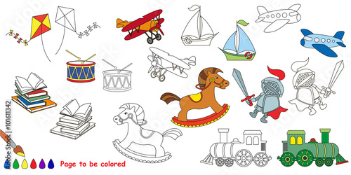 Boy toy. Big coloring book.