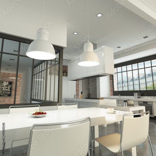 Artist loft kitchen