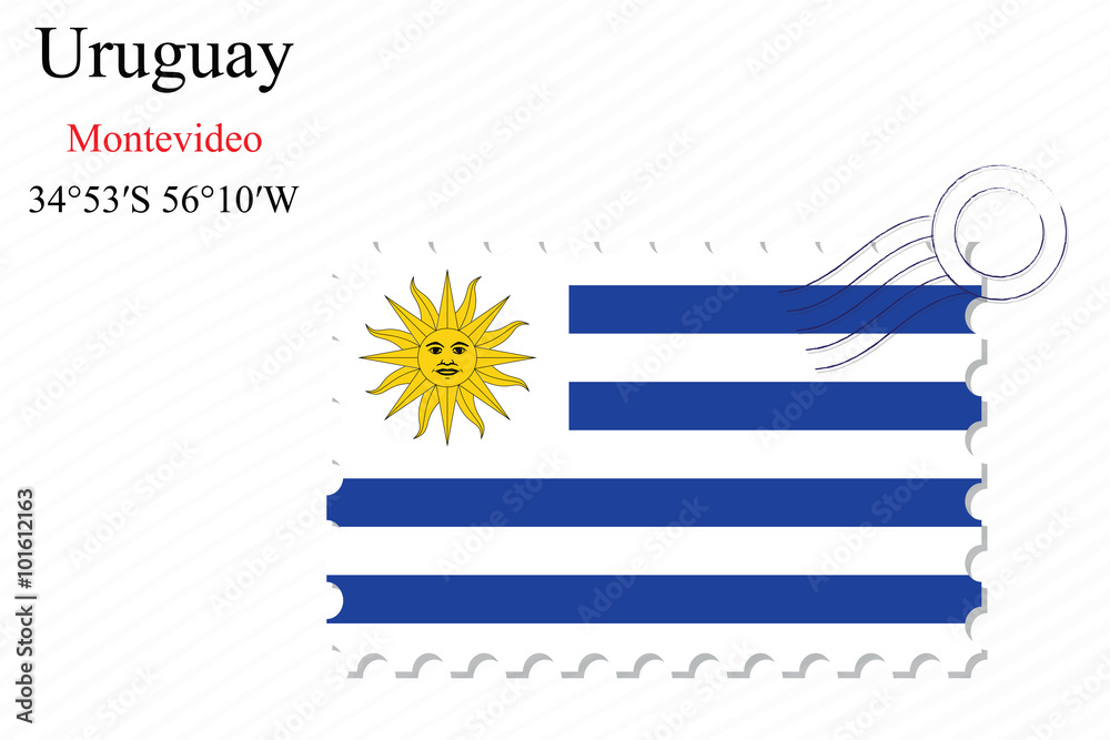 Fototapeta premium uruguay stamp design